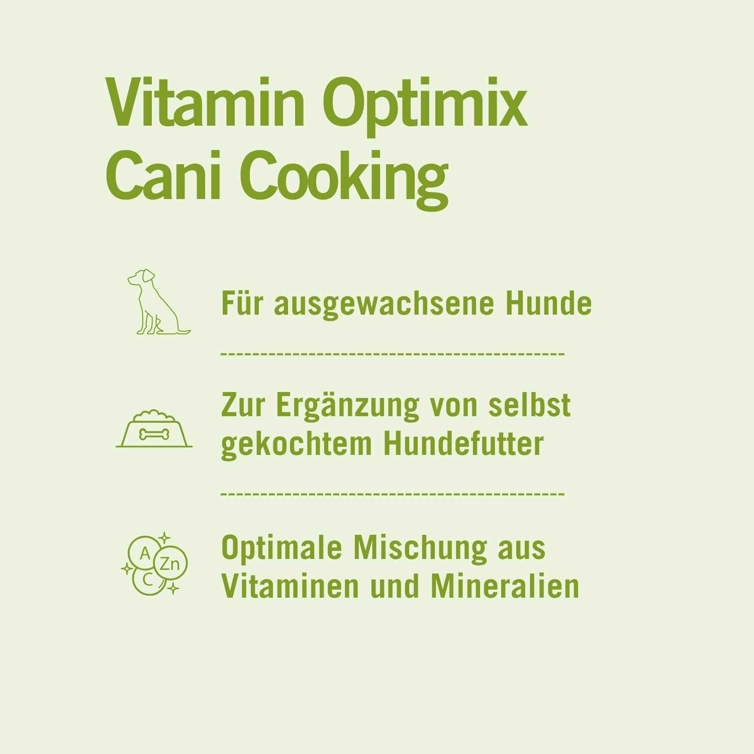Vitamin Optimix | Cani Cooking 500 g | Hypoallergener Futterzusatz zum Kochen für Hunde Vitamin Optimix | Cani Cooking 500 g | Hypoallergener Futterzusatz zum Kochen für Hunde