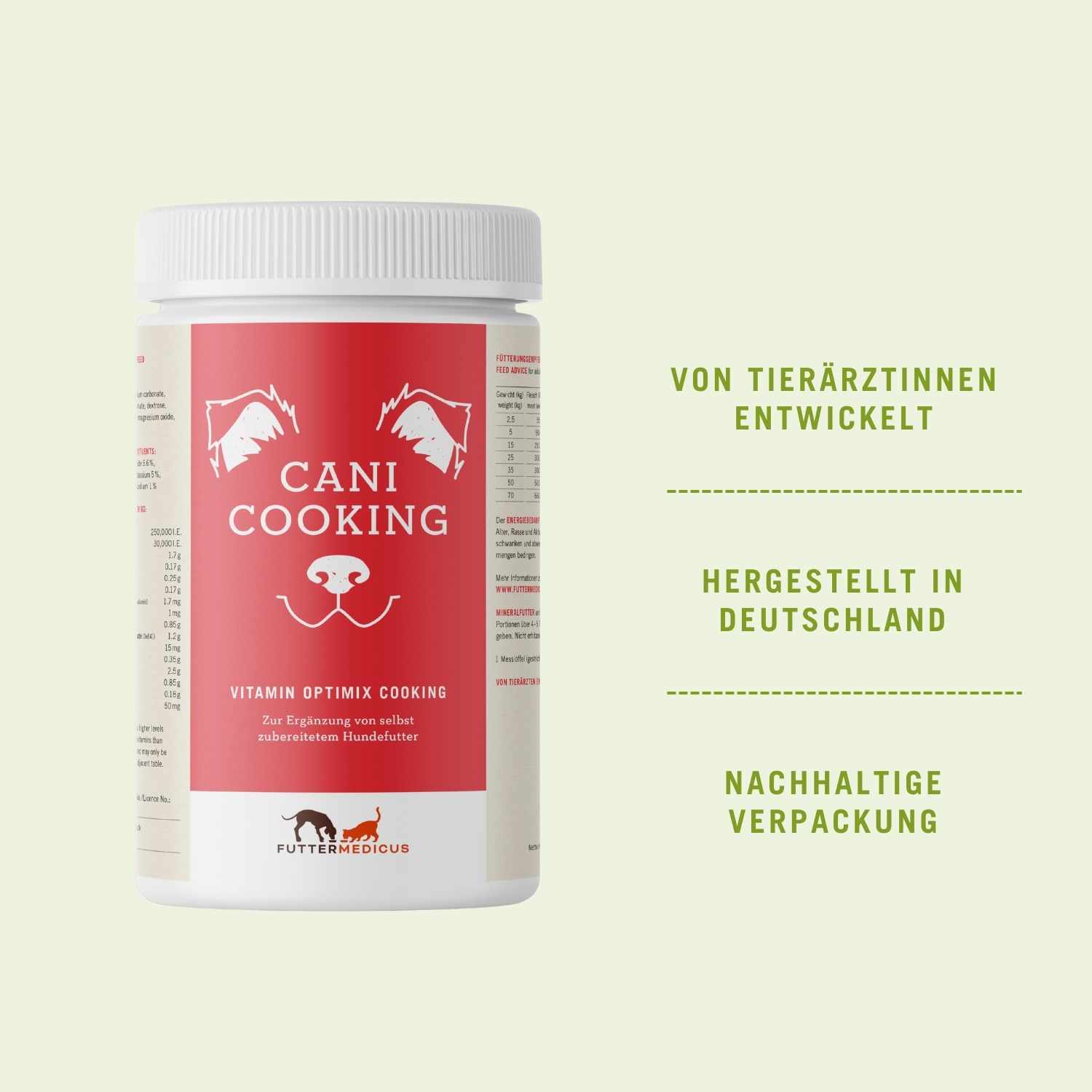 Vitamin Optimix | Cani Cooking 500 g | Futterzusatz für selbst gekochtes Hundefutter Vitamin Optimix | Cani Cooking 500 g | Futterzusatz für selbst gekochtes Hundefutter